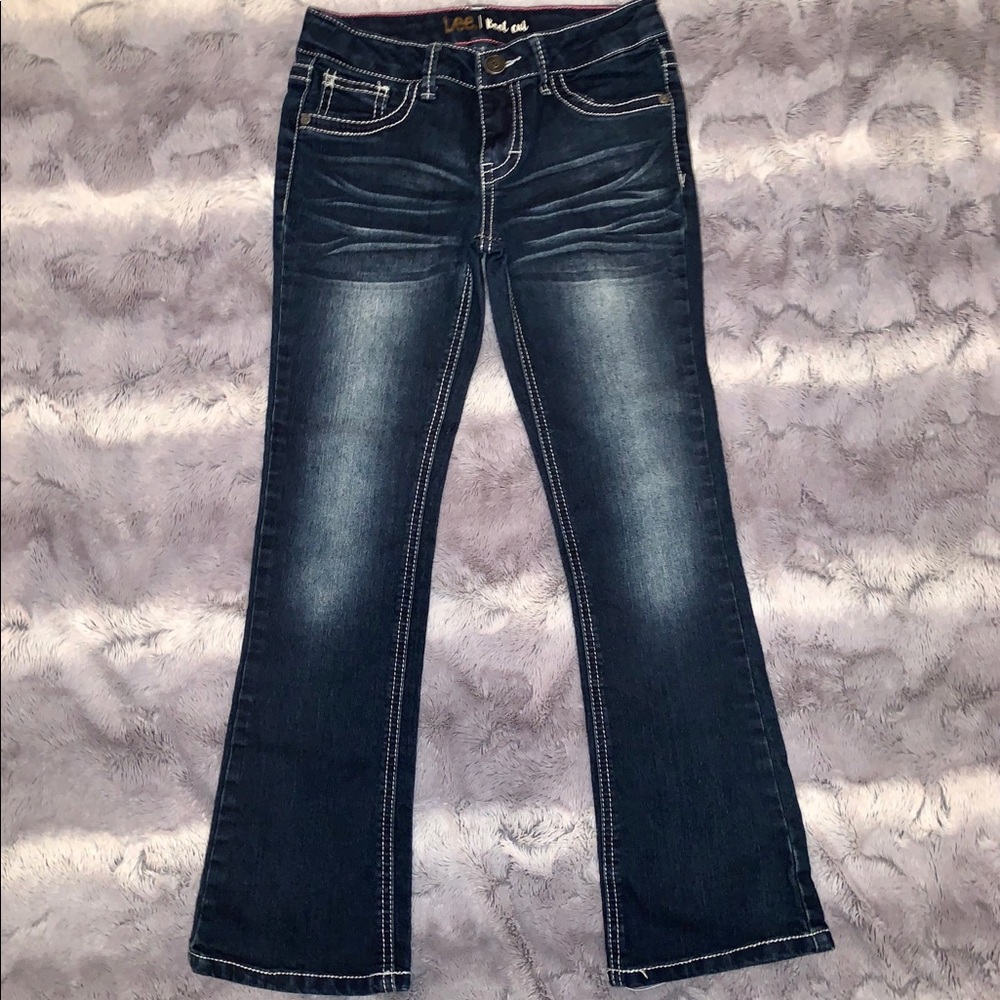 3/$20 Lee boot cut girls jeans size 8
